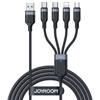 Многофункциональный зарядный кабель Joyroom S-A18 4-в-1, USB-A на USB-C/USB-C/Lightning/micro USB, 1,2 м, черный