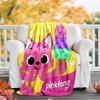 1pc Pinkfong1 Theme Blanket - Digital Print, Polyester, Cozy for All Seasons, Perfect for Outdoor, Camping, and Travel