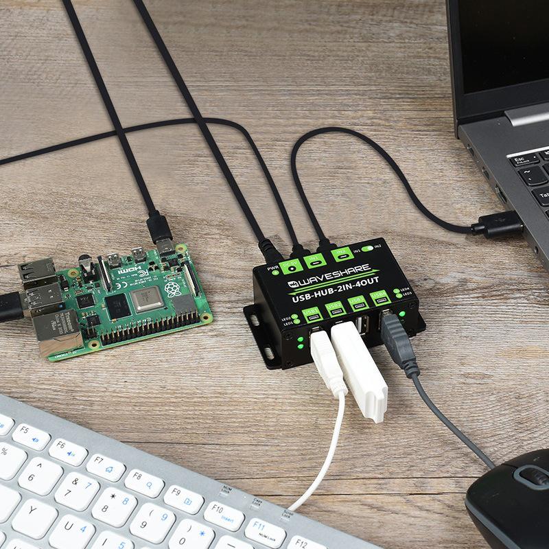 USB-концентратор MicroSnow на 4 порта USB 2.0, двойной хост, свободное переключение, схемы множественной защиты