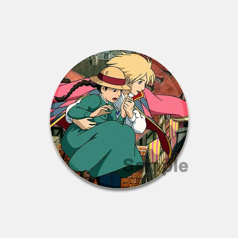 58 мм Ghibli Studio брошь мультфильм «Ходячий замок Хаула» значки для косплея эмалированные булавки коллекция нагрудник для рюкзаков декор одежды