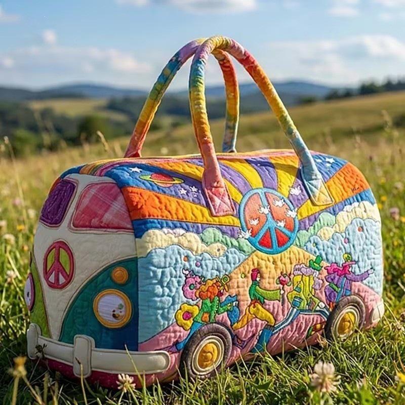 3D Ретро сумка-баул VW Bus для путешествий и спортзала: Мода для коротких дистанций