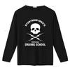 Stuntman Mikes Professional Driving School T Shirt Skull Lightning Design Death Proof Quentin Tarantino Movie Film vintage