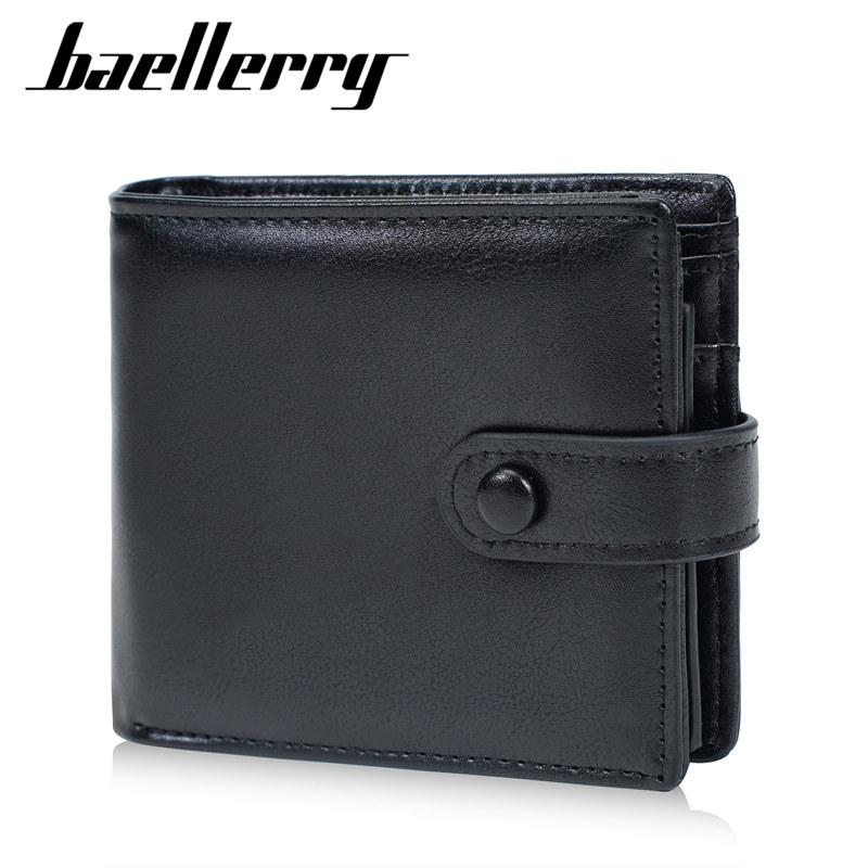 Baellerry Мужские Короткие Кошельки Винтажный Дизайн Трехскладной Держатель для Карт Кошелек для Денег Деловой Кошелек