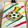1Pc Ghana football Print Flannel Blanket High Quality Warm Comfortable Cover for All Seasons Perfect for Gifts Home Decor