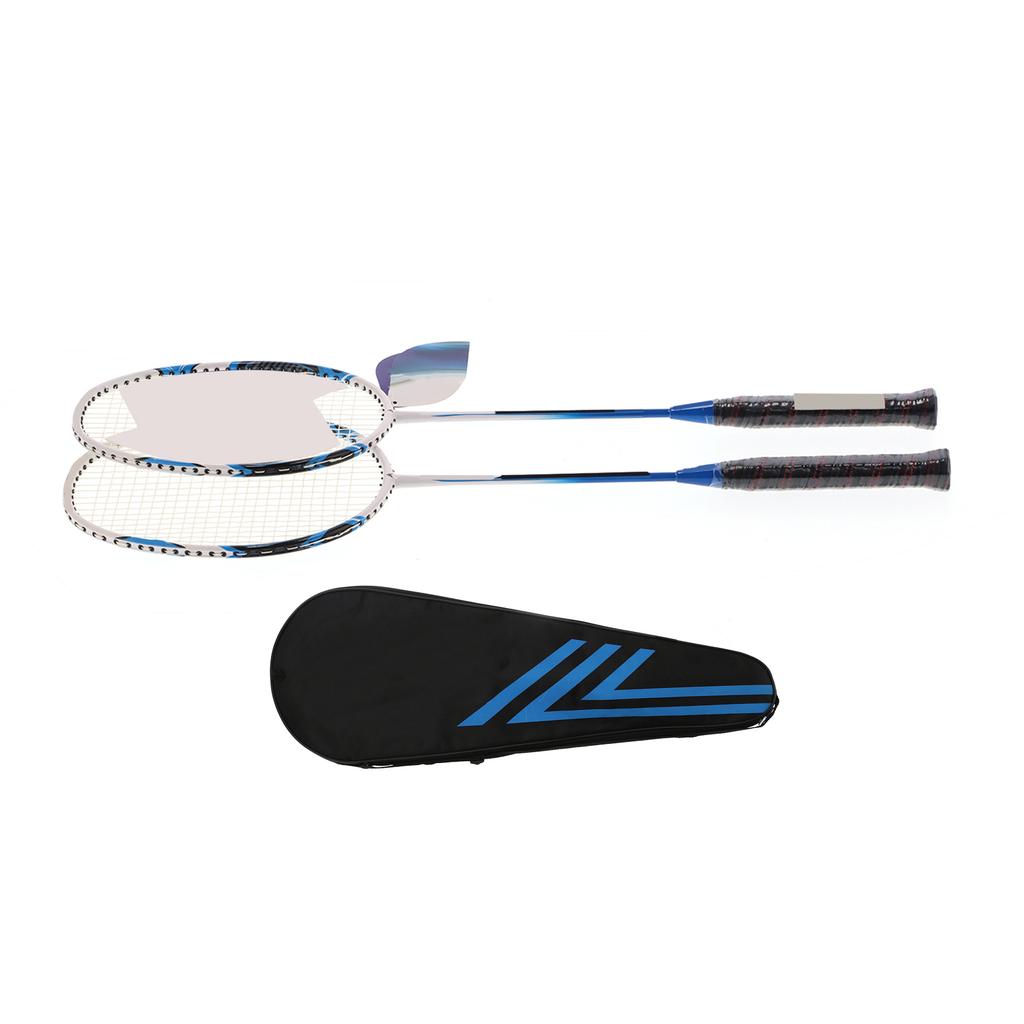 SG8048 2 Player Badminton Racquets Set Adults Teenagers Lightweight Carbon Fiber Rackets