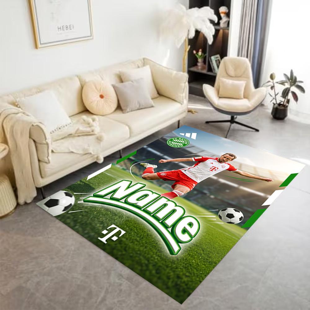 German Football Crest Floor Rug Office Rug Suitable for Foyer Living Rooms Playrooms Dining Room Antislip Carpet Decorate Offices