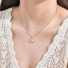 Gold Plated Cubic Zircon Butterfly Flower Pendant Necklace for Women, High Quality Copper Charm Necklace, Dainty Luxury Jewelry