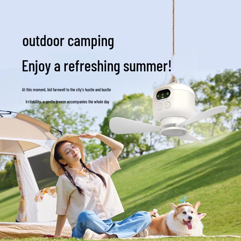 USB Rechargeable Portable Fan with Remote Control for Camping, Dorms, and Outdoor Use