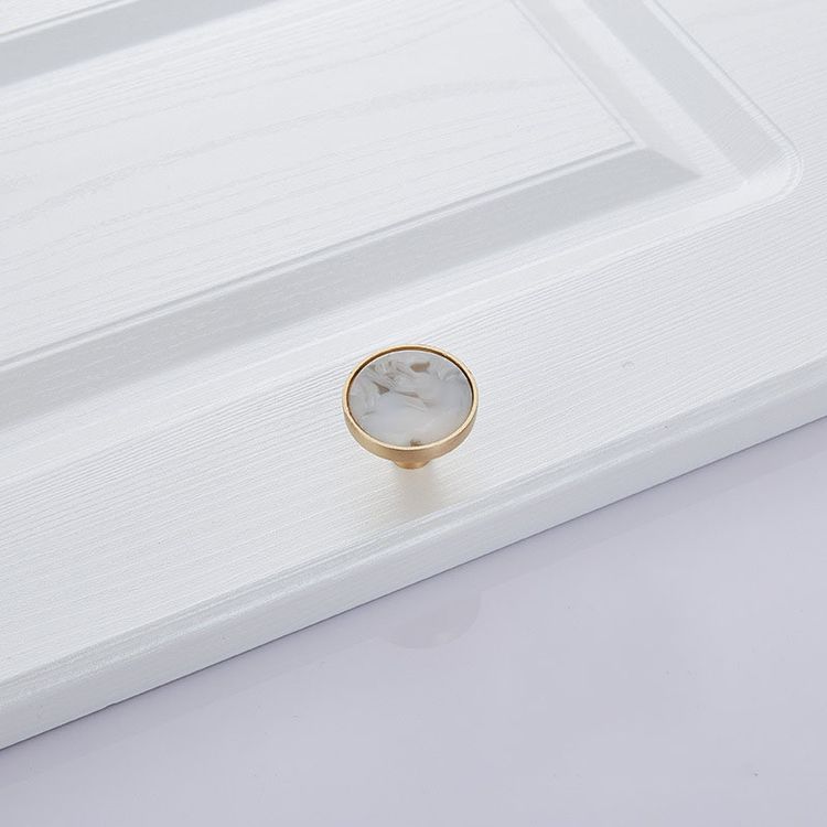 Gold Drawer Wardrobe Door Handle Modern Light Luxury Cabinet Drawer Handle Round Single Hole Small Handle