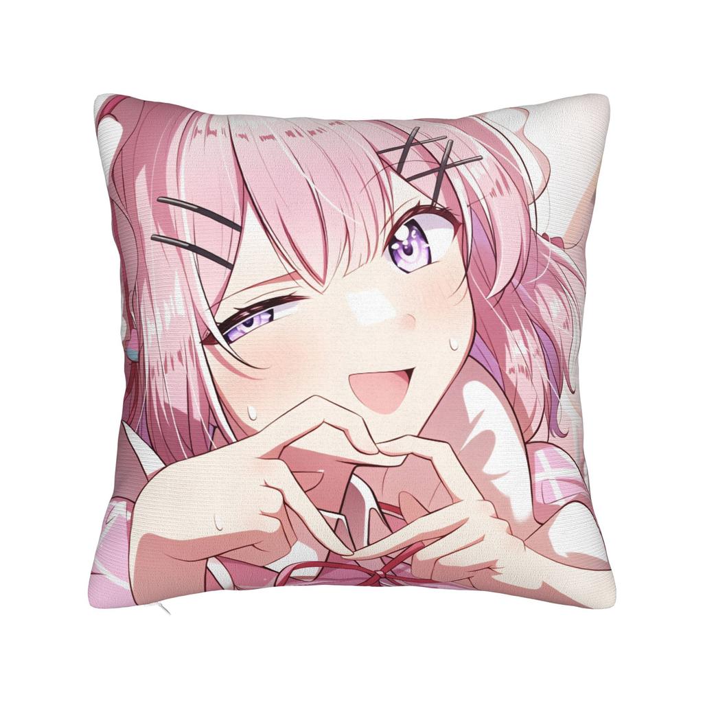 Hot Girl Kawaii Sakura Miko Pillow Cover  Comfy Cushion Cover Morden Pillow Case For Sofa Bedroom Home Decor