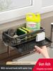 Kitchen Sink Drain Basket and Storage Rack for Dishwashing Essentials