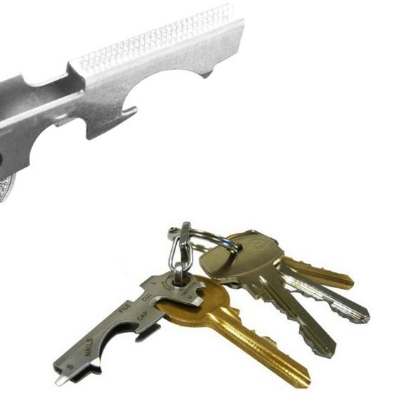 Вешалка для инструментов 8 в 1, брелок из нержавеющей стали, универсальный легкий антикоррозийный инструмент для наружного или повседневного использования