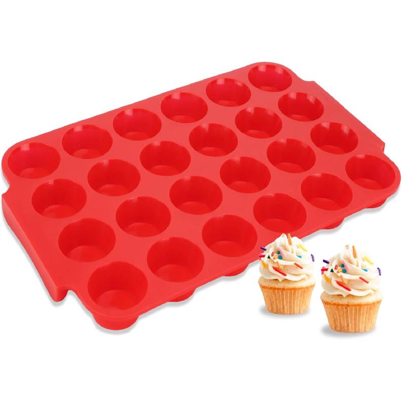 Silicone Muffin Pan for Baking - Premium 12-Cup Nonstick Muffin Pan, Easy Release & Clean, Dishwasher Safe Muffin Tray for Perfect Cupcakes, Muff &
