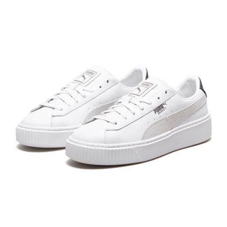Puma Кеды Basket Platform Low Top Повседневные Кроссовки Унисекс Белые 367850-01
