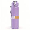 1PC Built Text Minimalist Industrial Logo Print 750ml Portable Sports Water Bottle Leakproof Gym Outdoor Travel Drink Cup