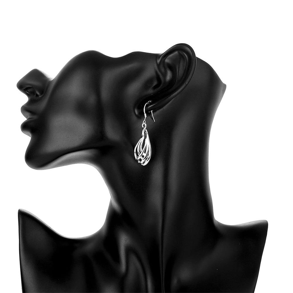 Серьги из стерлингового серебра 925 пробы, модные ювелирные изделия, элегантные женские очаровательные серьги-капли с волнистой линией, законодатель моды, рождественские подарки
