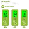 5 In 1 TDS EC SALT S.G. Temperature Meter Digital Water Quality Monitor Tester for Pools Drinking Water Aquariums with