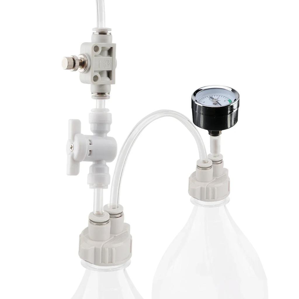 Система генератора CO2 из баллона из нержавеющей стали, двойной аквариумный комплект системы генератора CO2, реактор для углекислого газа