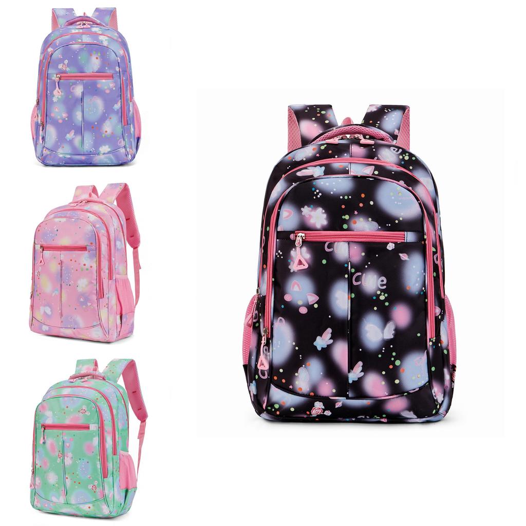 Casual Kids Backpack With Striped Pattern And Polyester Lining For Daily Use