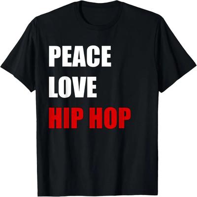 Футболка Peace Love Hip Hop Dance - Мужская, Женская, для Мальчиков и Девочек