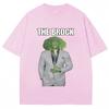 Dwayne Johnson The Rock Funny Meme TShirt Humor Unisex Women Classic T Shirts Casual Cotton Oversized Trendy Tshirts Streetwear