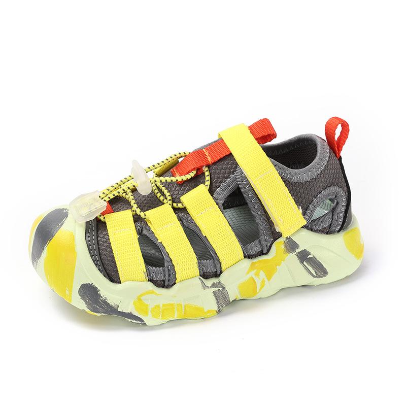 Neutrals and Bright Hues Children Canvas Sandals Girls Boys Water Shoes Quick-drying Kids Sports Shoes Patchwork Sneaker