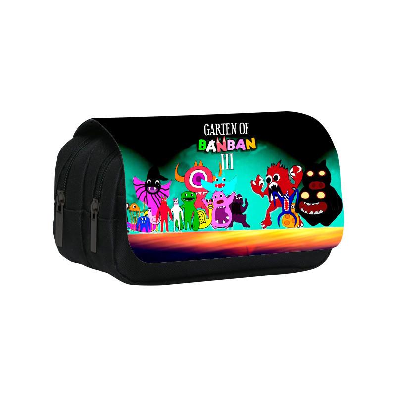 Garten Of Banban3 Double Layer Pencil Case With Nylon Material For Students And Kids