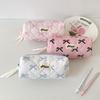 New Korean Bow Makeup Bags Woman Cosmetic Bag Portable Toiletry Bag Student Stationery Bag Pencil Case Makeup Brushes Organizer