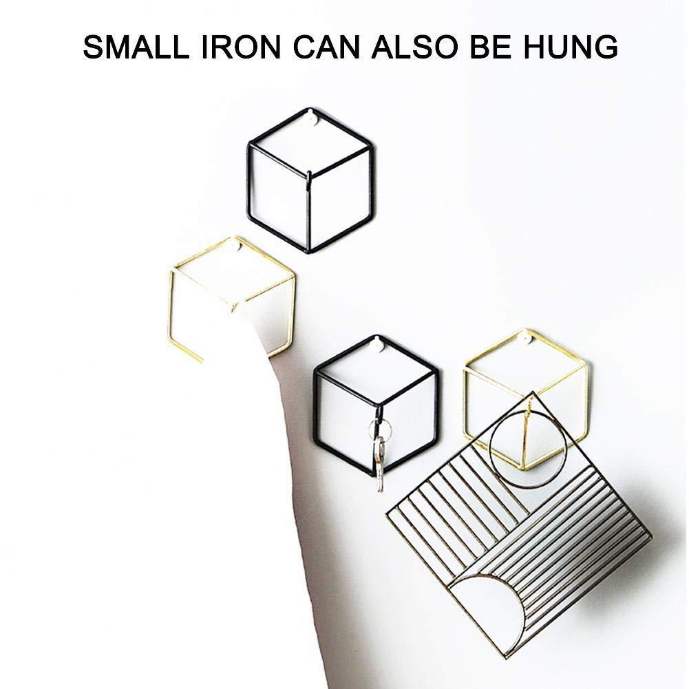 Homlly Geometric Wrought Iron Wall Hooks Decoration