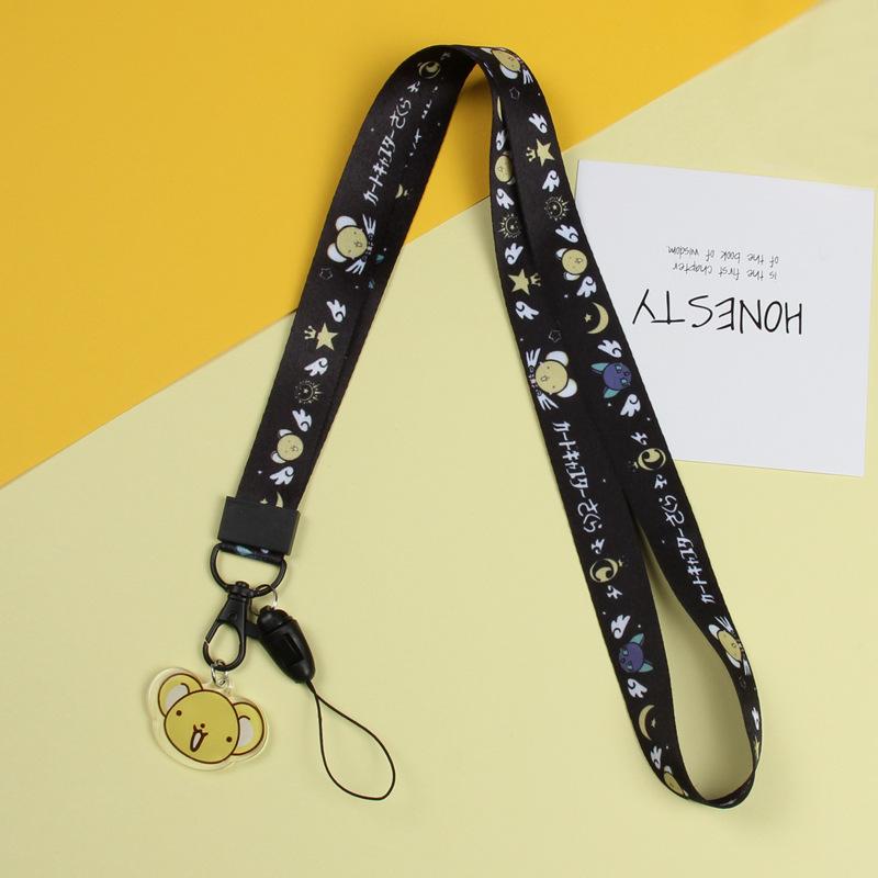 Cartoon Mobile Phone Lanyard, Cute Pendant, Wide And Flat Braided Belt, Lanyard, Key, Badge, Card Cover, Neck Lanyard.