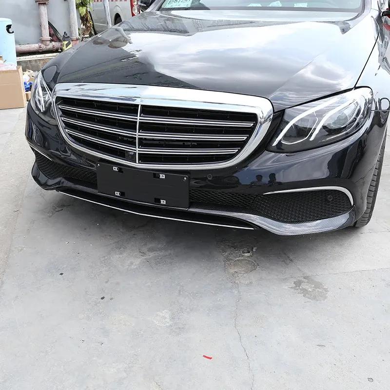 For Mercedes Benz E Class W213 2016- Chrome ABS Front Bumper Plate Spoiler Spoilers Decorative Cover Trim Accessories
