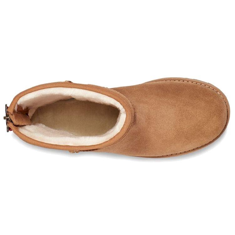 UGG Теплые зимние сапоги из овчины Comfort длиной до середины голени женские сапоги каштановые 1122672-CHE