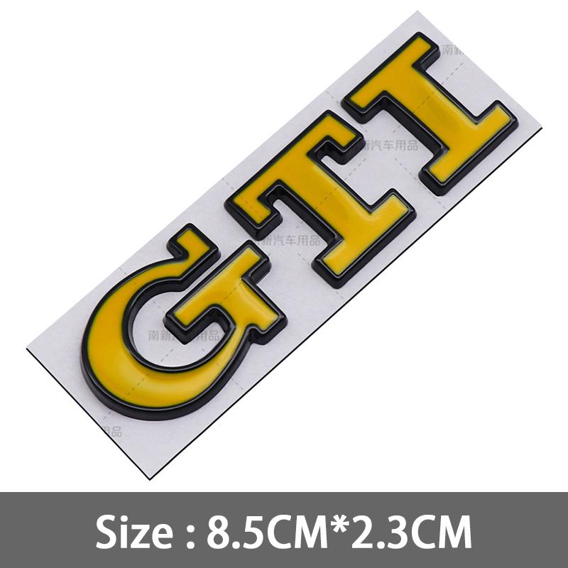 BSC1 VW 2026 Hot 1pcs 3D Metal GTI Badge Car Rear Trunk Emblem Stickers for Volkswagen Golf GTI mk2 mk3 mk4 mk5 mk6 mk7 mk8 Polo Auto ku2