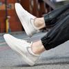 Fashion Lace-Up Mens Fashion Sneakers High Quality Male Comfortable Walking Shoe Simple Men Casual Flats Genuine Leather Skate Shoes Men