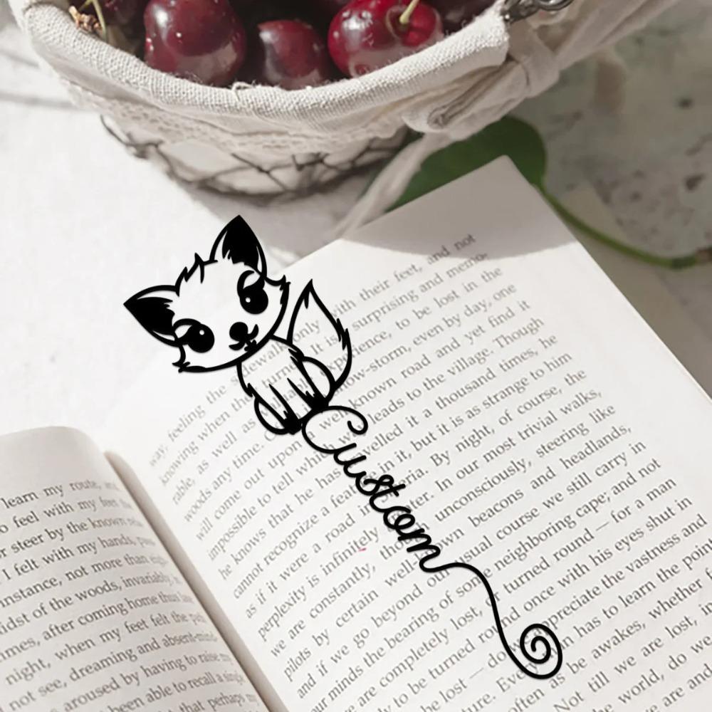 Милая Лисичка Закладка Металлическая Жестяная Книжная Аксессуар Подарок для Любителей Животных Благодарность Учителю В Школу