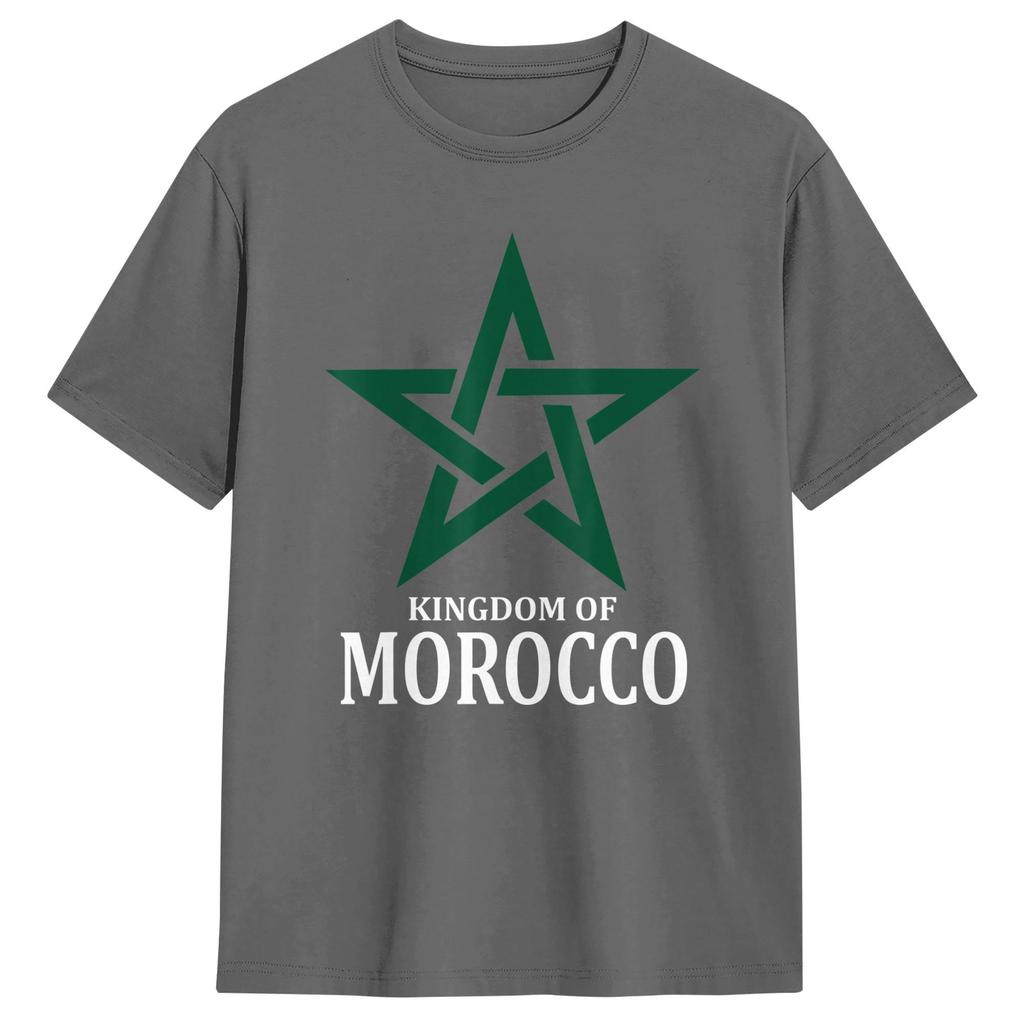 Kingdom Of Morocco Flag TShirts Men Casual 100 Cotton Tees O Neck Short Sleeve T Shirts UniqueClothes