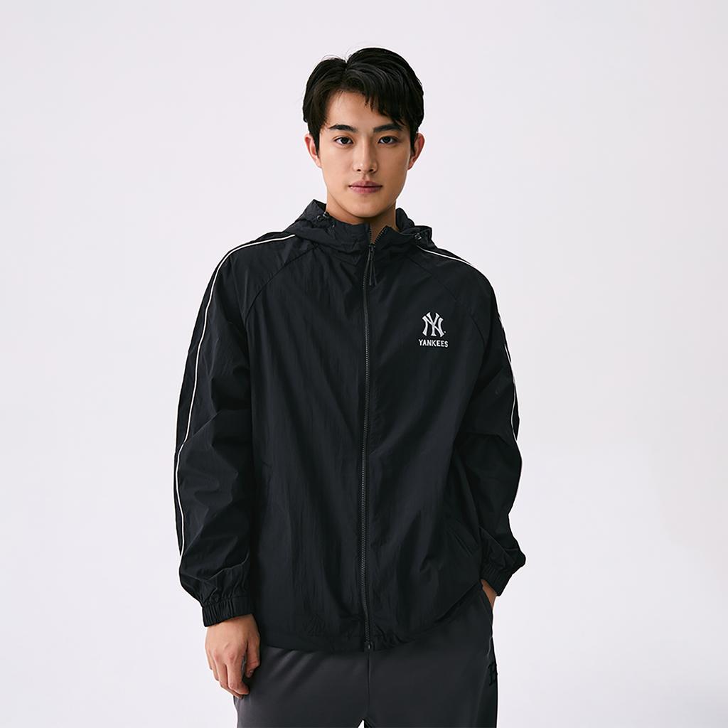 New MLB Preppy Style Collection New York Yankees SS25 Jacket Unisex Black 3AWJV0153-50BKS