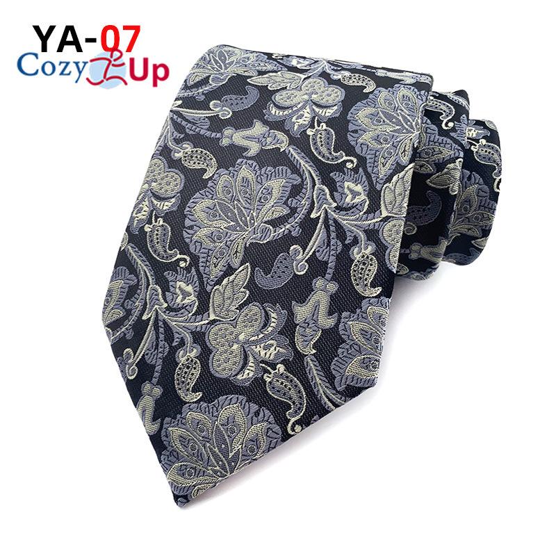 Cozy Up 3,15 дюйма(8 см) Модный полосатый мужской галстук с узором Пейсли в клетку с цветочным узором для свадьбы