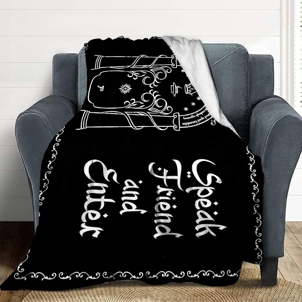 Lord Rings Flannel Blanket Throw Blanket Soft Warm Sofa Bed Camping home Decor Unique Christmas Gift C926297