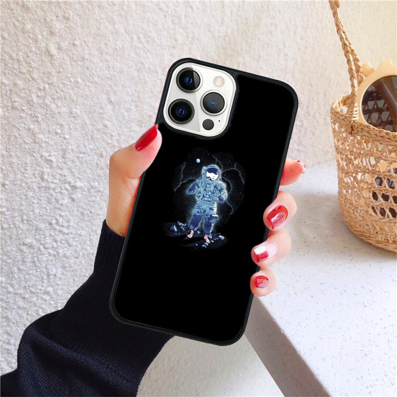 Мягкий чехол-бампер 'Космонавт' для iPhone 17 Air 16 15 14 12 13 Pro Max Plus coque Shell Fundas