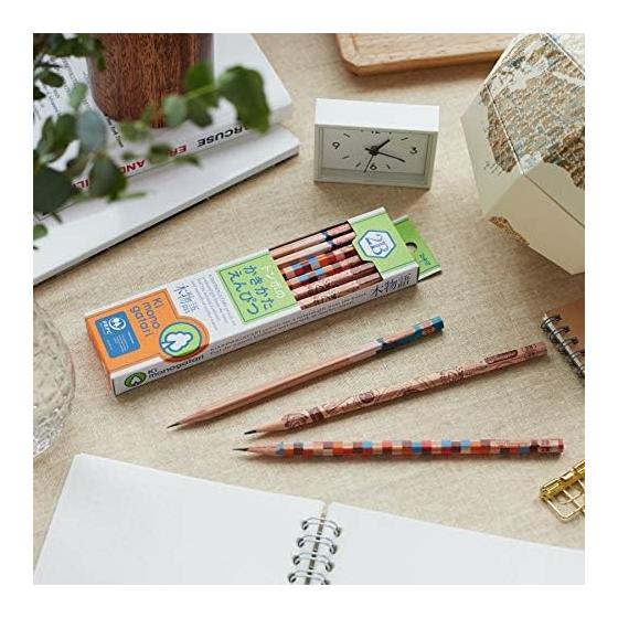 Карандаш для письма Tombow Pencil 2B Mokumonogatari Зеленый узор 1 дюжина KB-KF02-2B