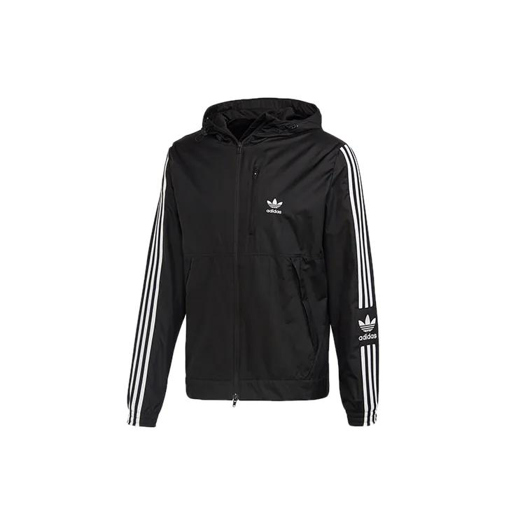 Adidas Originals Jackets Men's Black Hooded Moderate Other (Unisex) Jackets FM3815