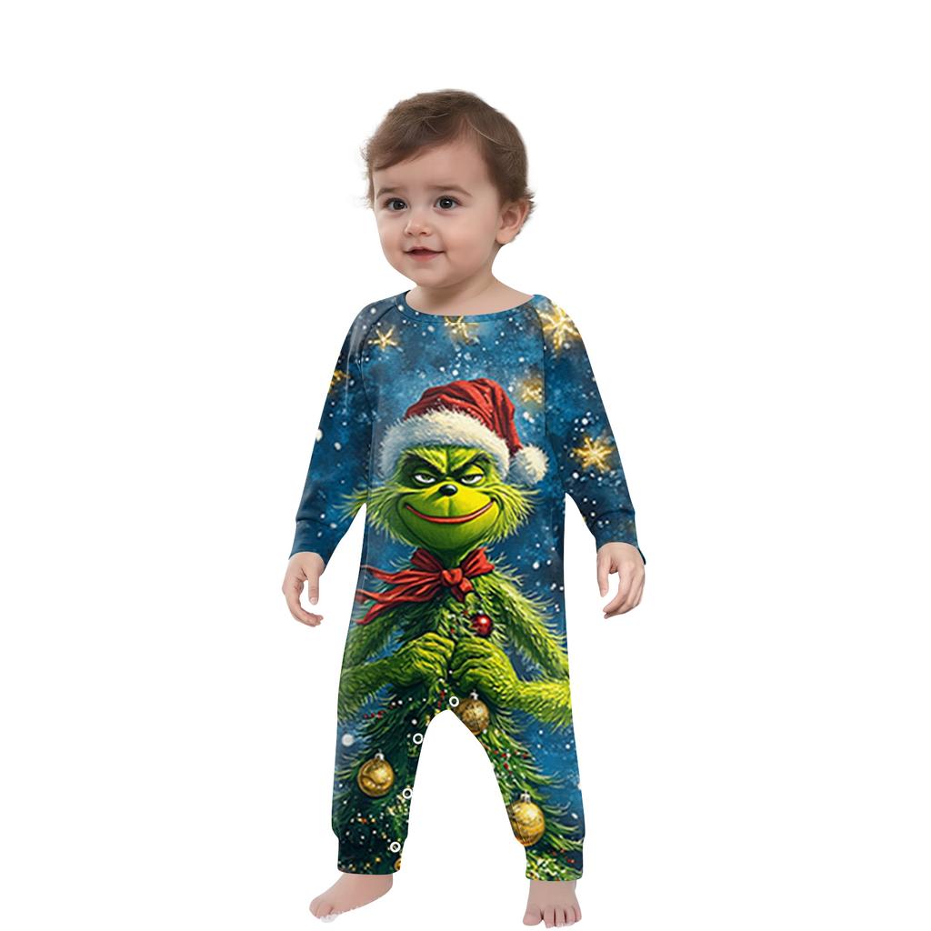 Christmas Print Family Outfit Long Sleeve Top + Pants Set Family Outfit