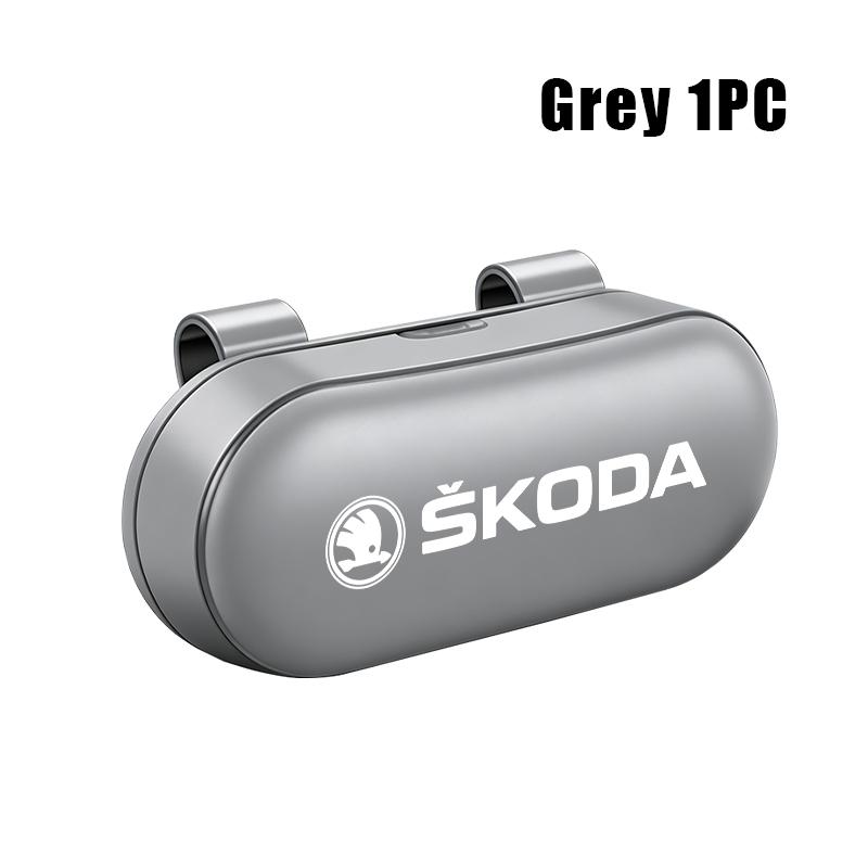 sfrab5 Car Sun Visor Sunglasses Holder Case Glasses Box For Skoda VRS Superb Yeti Octavia Enyaq Rapid Karoq Derivati
