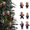 Дональд Трамп Рождественские украшения Акриловые Рождественские украшения Трампа 2025 Смешные подвески Дональда Трампа Подарки для сторонников Трампа