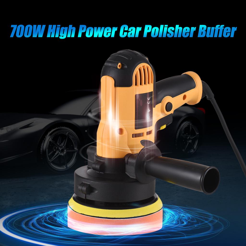 5-inch Electric Car Polisher Kit 700W Auto Car Buffer 600-3700RPM Variable Polishing Machine with