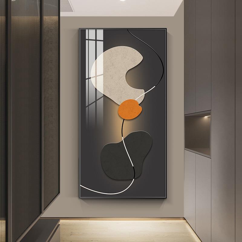 Abstract Solid Geometric Decorative Painting Modern Nordic Metal Art Ribbon Canvas Posters Prints for Living Room Decor Porch