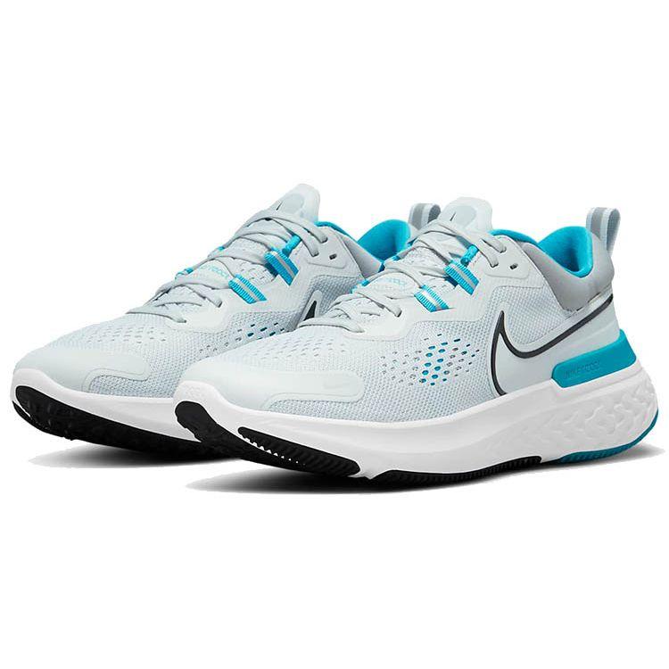 Nike React Miler 2 Pure Platinum Chlorine Blue Мужские кроссовки Серо-черные CW7121-003