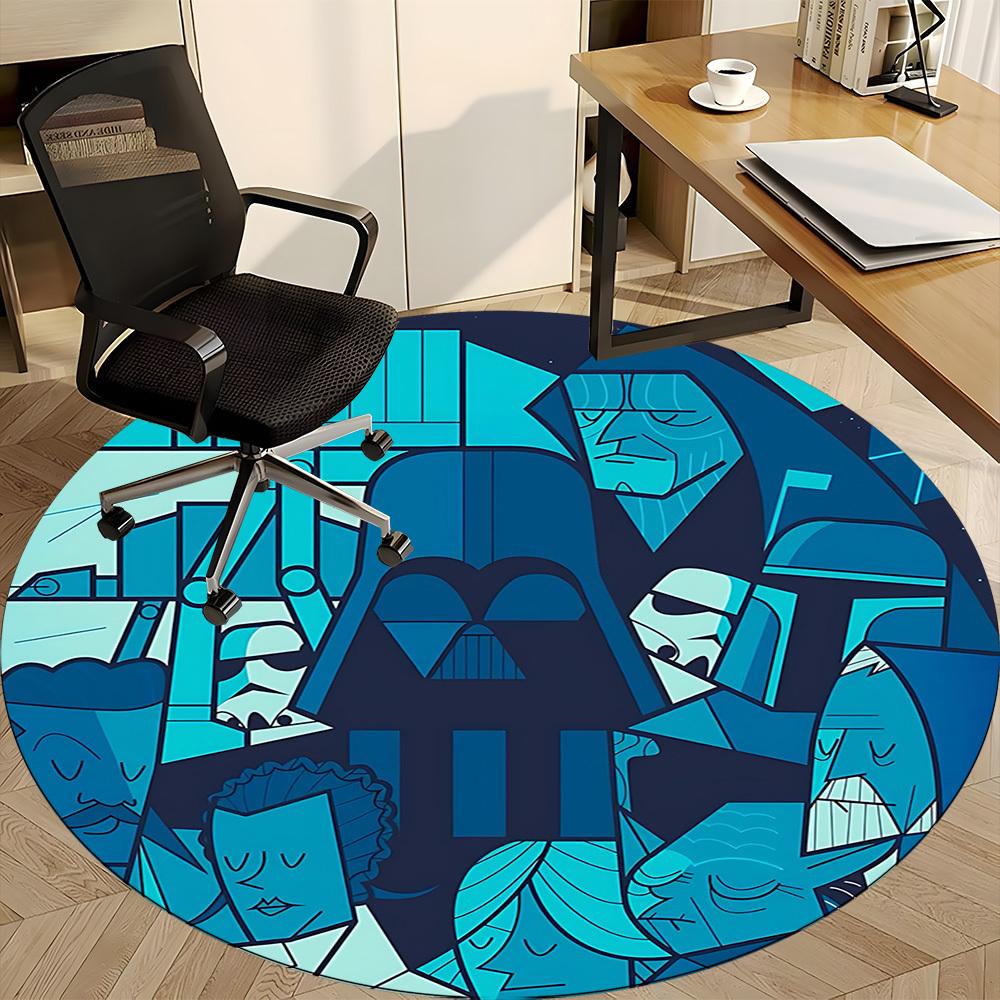 1pc Alien Illustration Office Round Area Rug, Under Office Chairs Bedroom Living Room Home Decor, Room Deco, Available in Various Sizes
