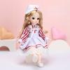 30CM Mini Movable 12Jointed Doll Girls Toy 3D Big Eyes BJD Princess Full Outfits Dresses Collection Childrens Doll Gift